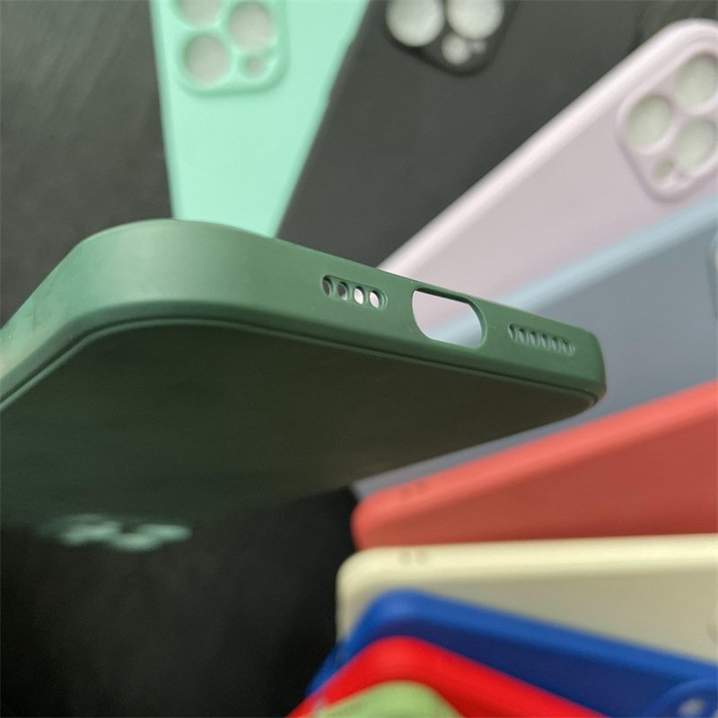 Ultra Thin Matte Colorful TPU Case For iPhone 15 Pro Max 14 13 12 11Silicone TPU Light Weight Cover Small Holes Lens Protection