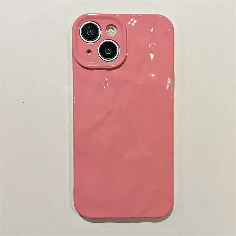 Shockproof Shiny Wrinkle Cell Phone Cases For iPhone 16 15 14 13 12 11 Pro Max Xs Xr 7 8 Plus Candy Color Soft TPU Back Cover