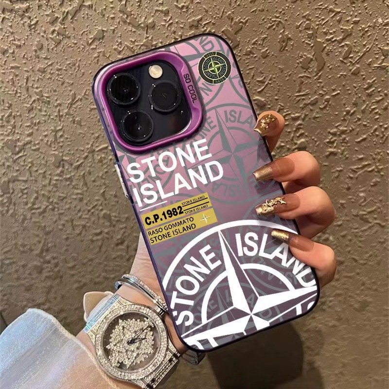 Mobile phone case for iPhone 15 pro max explosion High sense Tide brand Stone Island anti fall for iPhone 14 13 12 pro max