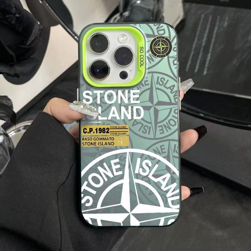 Mobile phone case for iPhone 15 pro max explosion High sense Tide brand Stone Island anti fall for iPhone 14 13 12 pro max