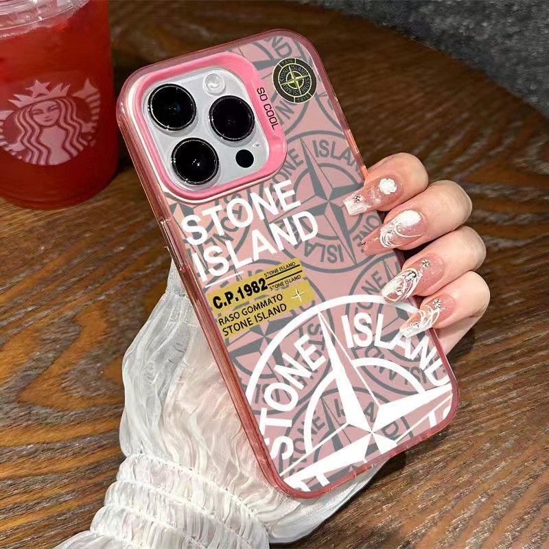 Mobile phone case for iPhone 15 pro max explosion High sense Tide brand Stone Island anti fall for iPhone 14 13 12 pro max