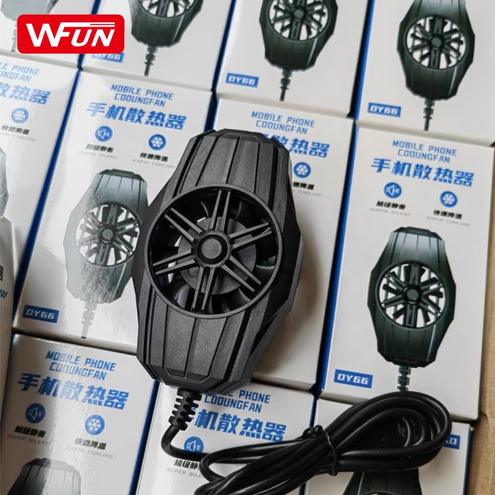 DY66 Cell Phone Cooler Portable Low Noise Mobile Phone Cooler Cooling Fan Gaming For IPhone/Samsung/Xiaomi