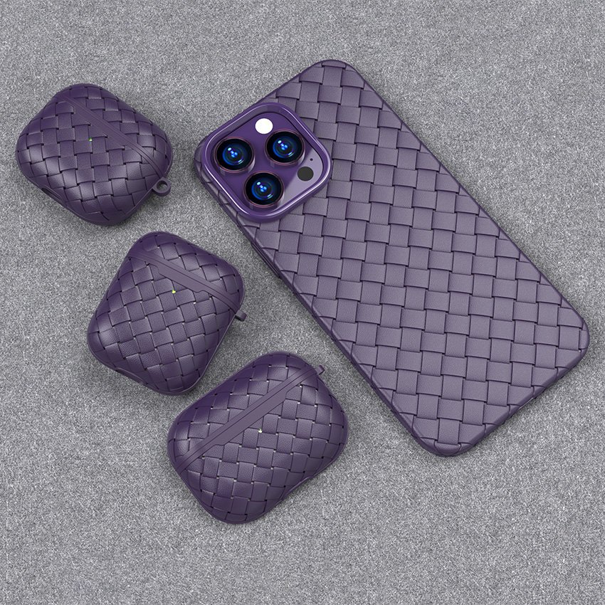 Factory lightweight Luxury high quality woven pattern soft cell phone case for iphone 16 15 14 13 12 pro max mobile phone case