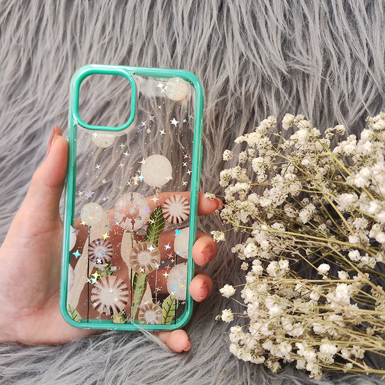 2024 New Glue Shockproof Mobile Phone Case Flower Dripping Design High PVC Anti-Fall 15 Pro Max Custom Logo Directly Guangzhou