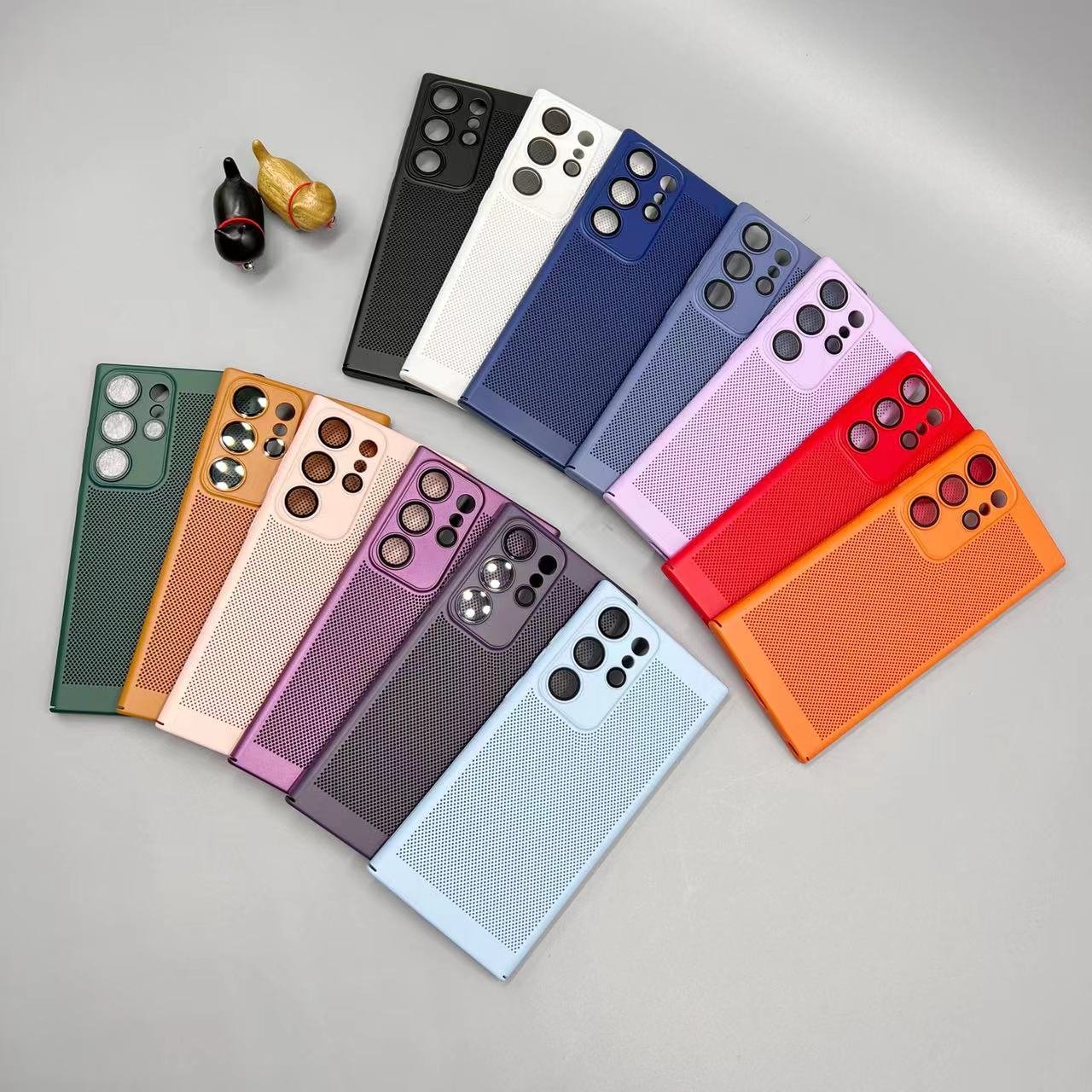 Heat dissipation vent phone case for samsung s23 ultra phone back cover with lens film for iphone for samsung