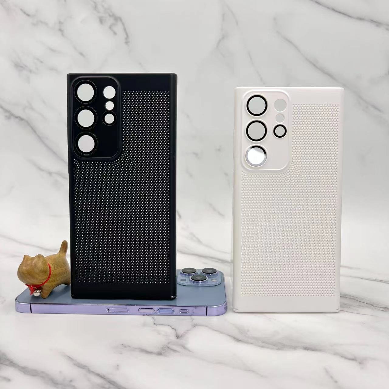 Heat dissipation vent phone case for samsung s23 ultra phone back cover with lens film for iphone for samsung