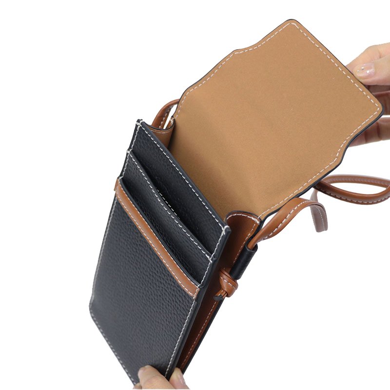 Grandbag Genuine Leather Women Small Cross body Mobile Phone Wallet Bags Mini Shoulder Cell Phone Bag For lady