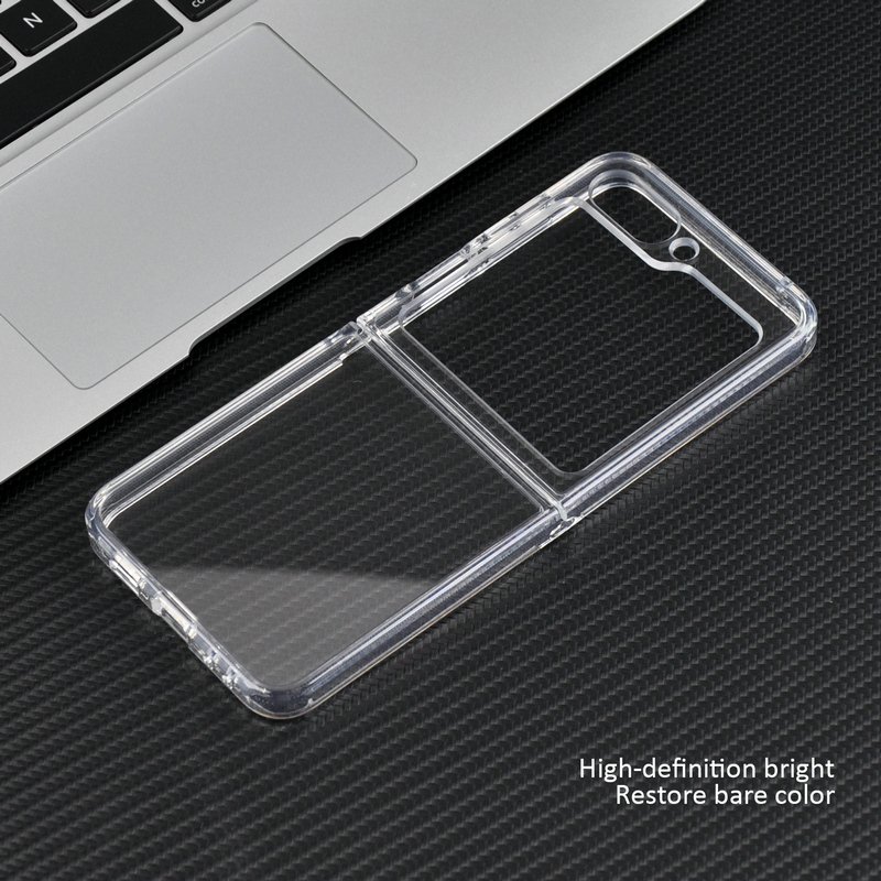 Premium quality Anti Yellow shockproof Transparent TPU PC Phone Case for Samsung z flip 5