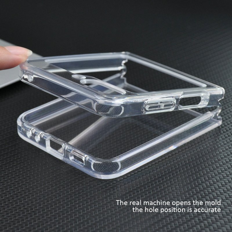 Premium quality Anti Yellow shockproof Transparent TPU PC Phone Case for Samsung z flip 5