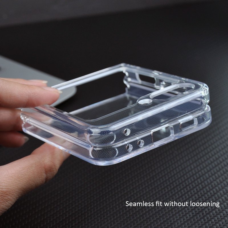 Premium quality Anti Yellow shockproof Transparent TPU PC Phone Case for Samsung z flip 5