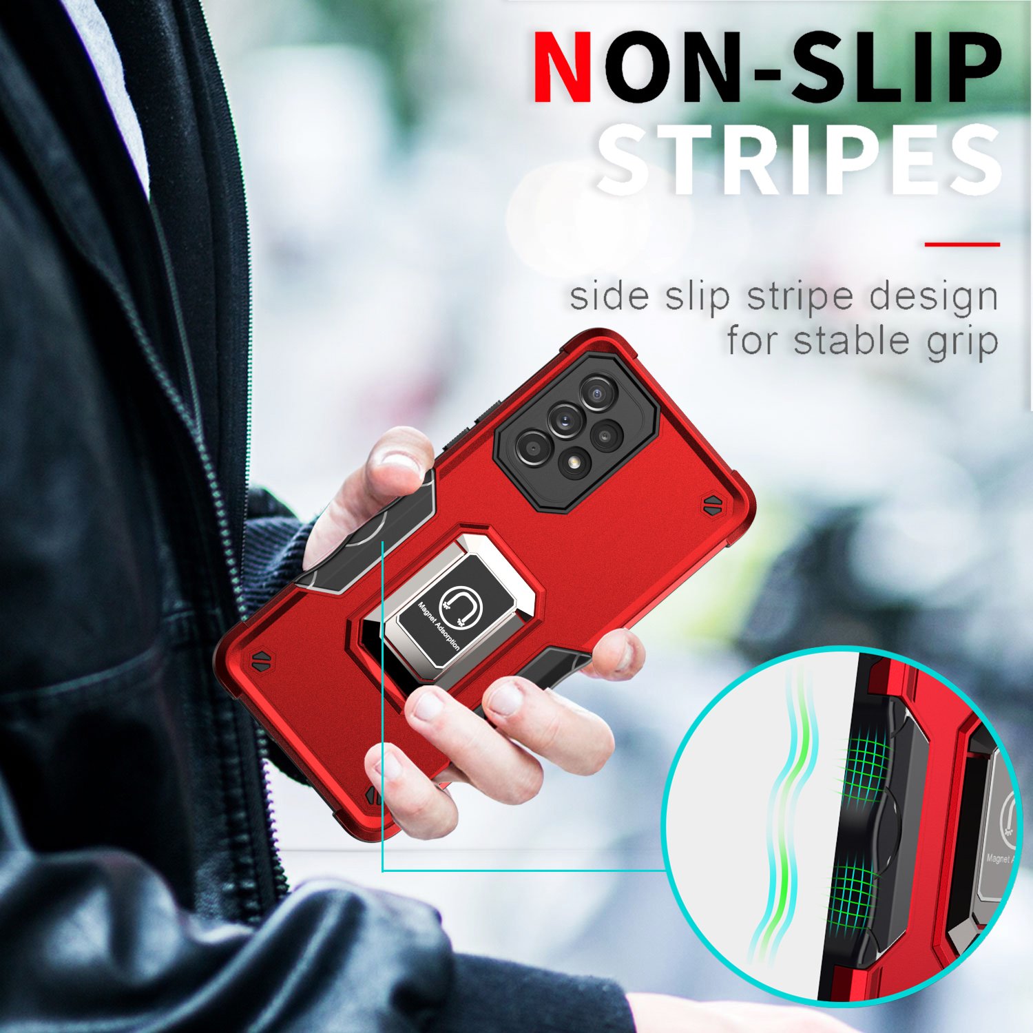 TPU Mobile Phone Case For Samsung Galaxy A03 A13 A23 A33 A53 A73 5G Ring Holder Kickstand Shockproof Car Mount Protective Cover