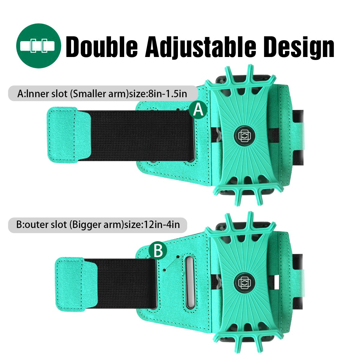 Factory direct sale Mobile phone accessories Hot sale rotate sport running armband for all smart phone Pefect running armband