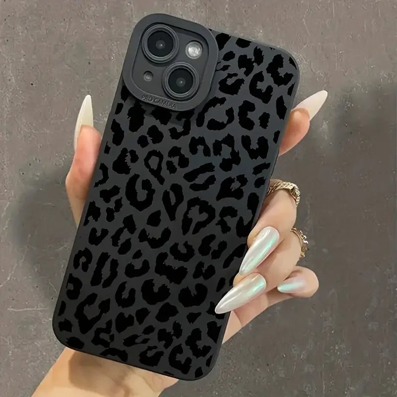 Black Print Leopard Graphic Phone Case For Xiaomi 11 Lite 5G NE 14 13T 13 12T 12 Poco X6 X5 X3 F5 M6 Pro Shockproof Bumper Cover