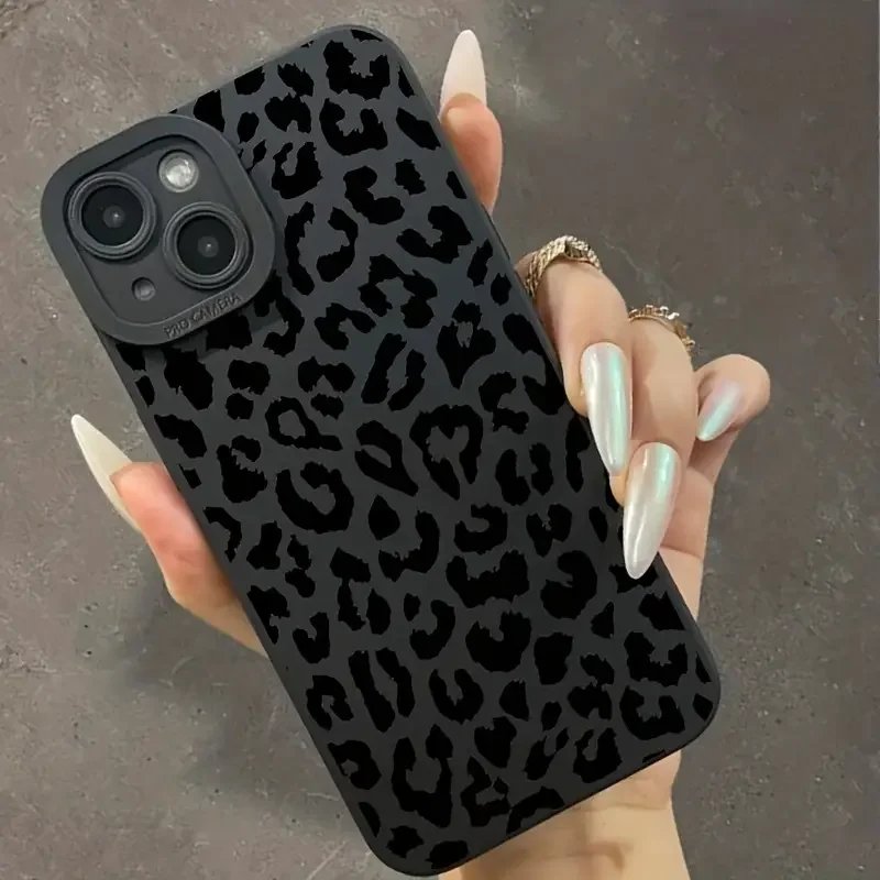Black Print Leopard Graphic Phone Case For Xiaomi 11 Lite 5G NE 14 13T 13 12T 12 Poco X6 X5 X3 F5 M6 Pro Shockproof Bumper Cover