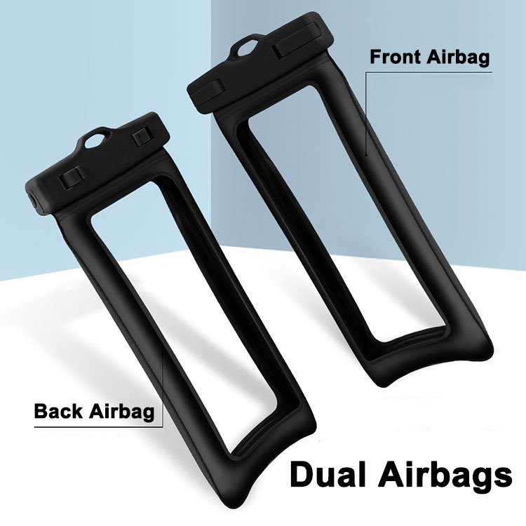 7.2inch Dual Airbags Floating Buoyancy IPX8 Swim Diving Universal PVC Cell Mobile Case Waterproof Phone Bag Pouch