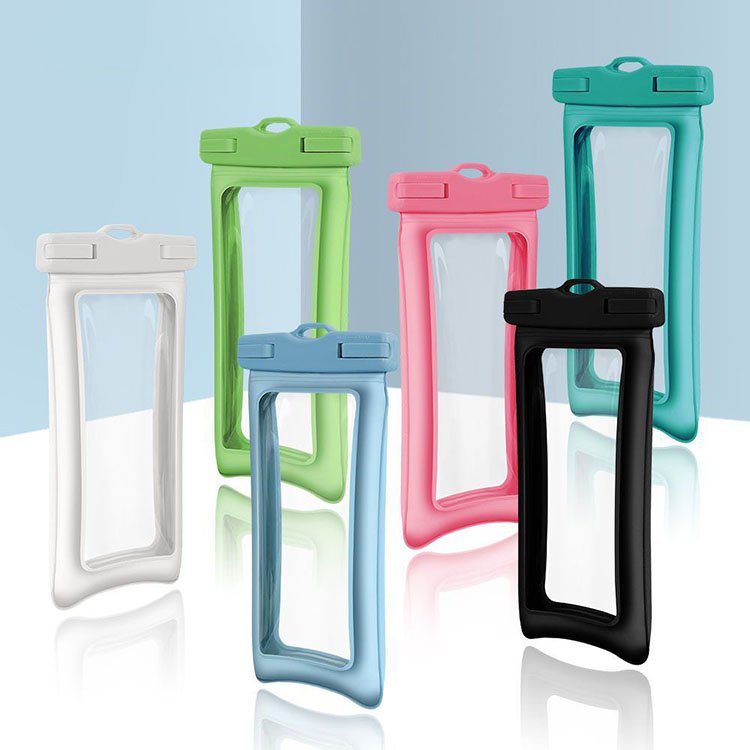 7.2inch Dual Airbags Floating Buoyancy IPX8 Swim Diving Universal PVC Cell Mobile Case Waterproof Phone Bag Pouch