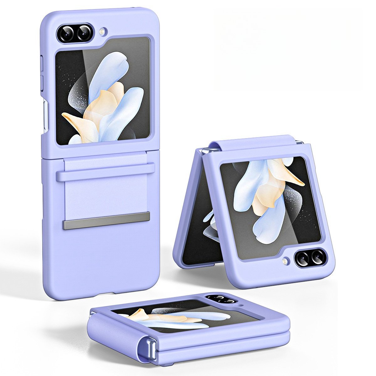 for Samsung Z Flip 6 Mobile Phone Case with Wristband Folding Screen Anti-Fall Protective Film Cover for One Flip 5/4/3