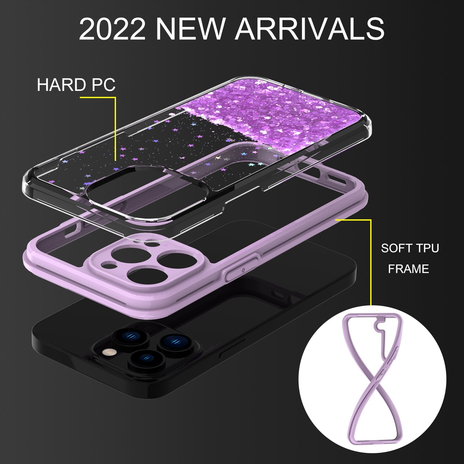 Luxury Gradient Transparent PC TPU Phone Case for iPhone 15 16 Pro Max Features Wireless Compatible Huawei Realme Cellphones