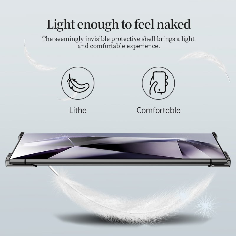 Modern Aluminum Shockproof For Samsung S24 Ultra For Galaxy S23 aluminium alloy corner pad phone case bumper screen protector