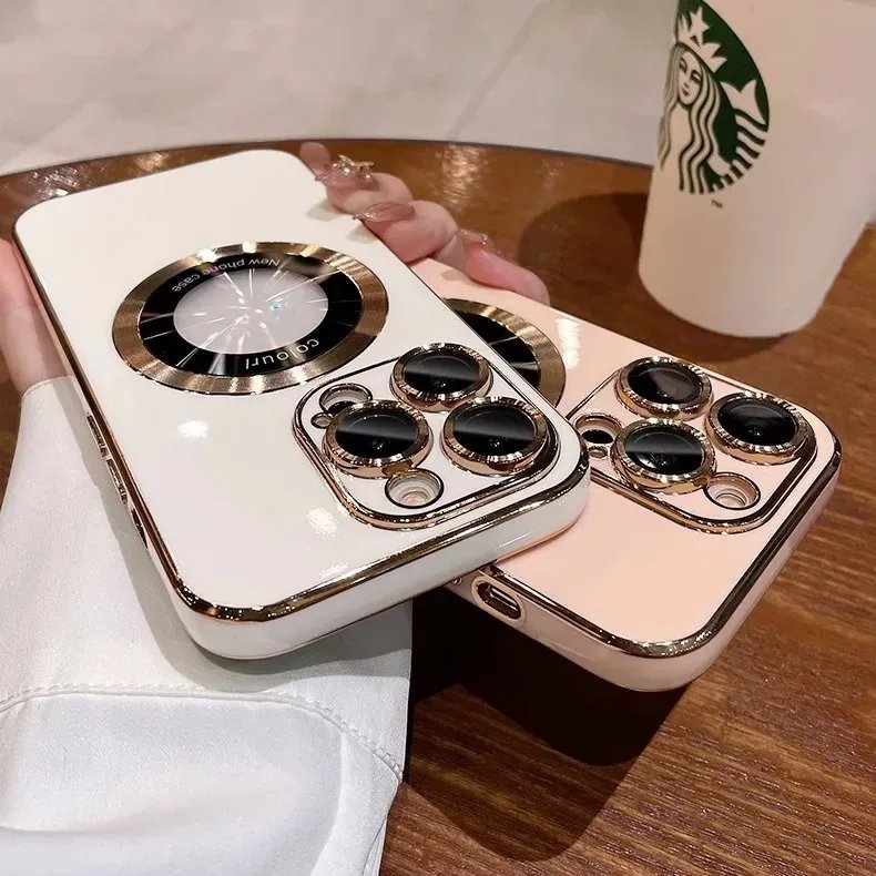 straight edge plating soft phone case for iphone 15 pro max