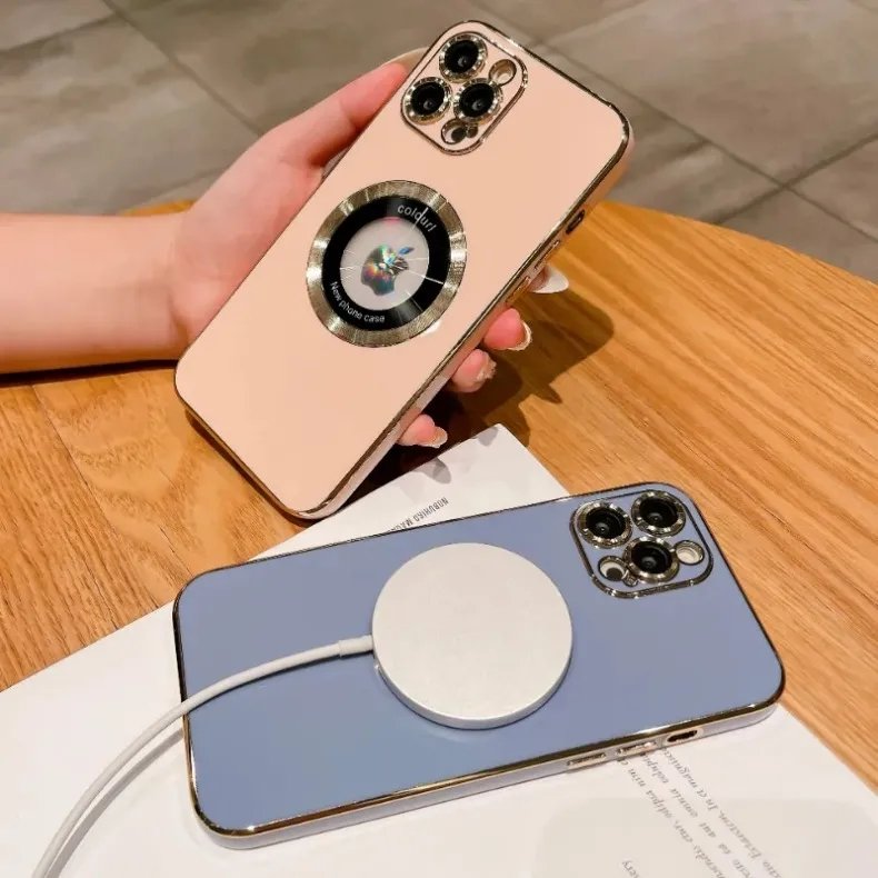 straight edge plating soft phone case for iphone 15 pro max