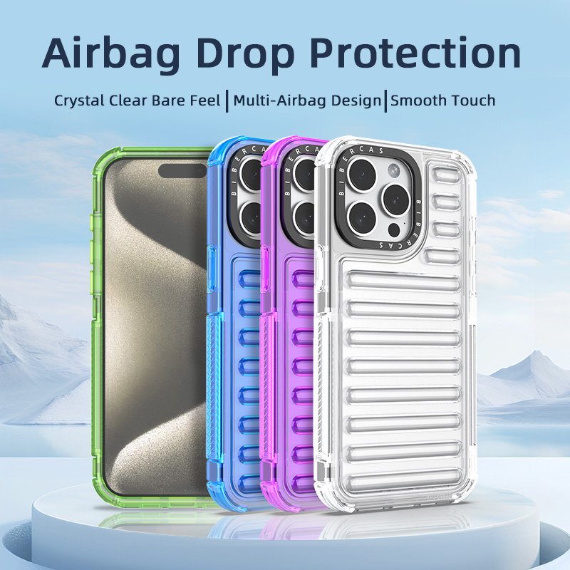 New Arrival High Transparency Capsule Shockproof case For Iphone 16 Pro Max Airbag Protective phone case For Iphone 15 14 13 12