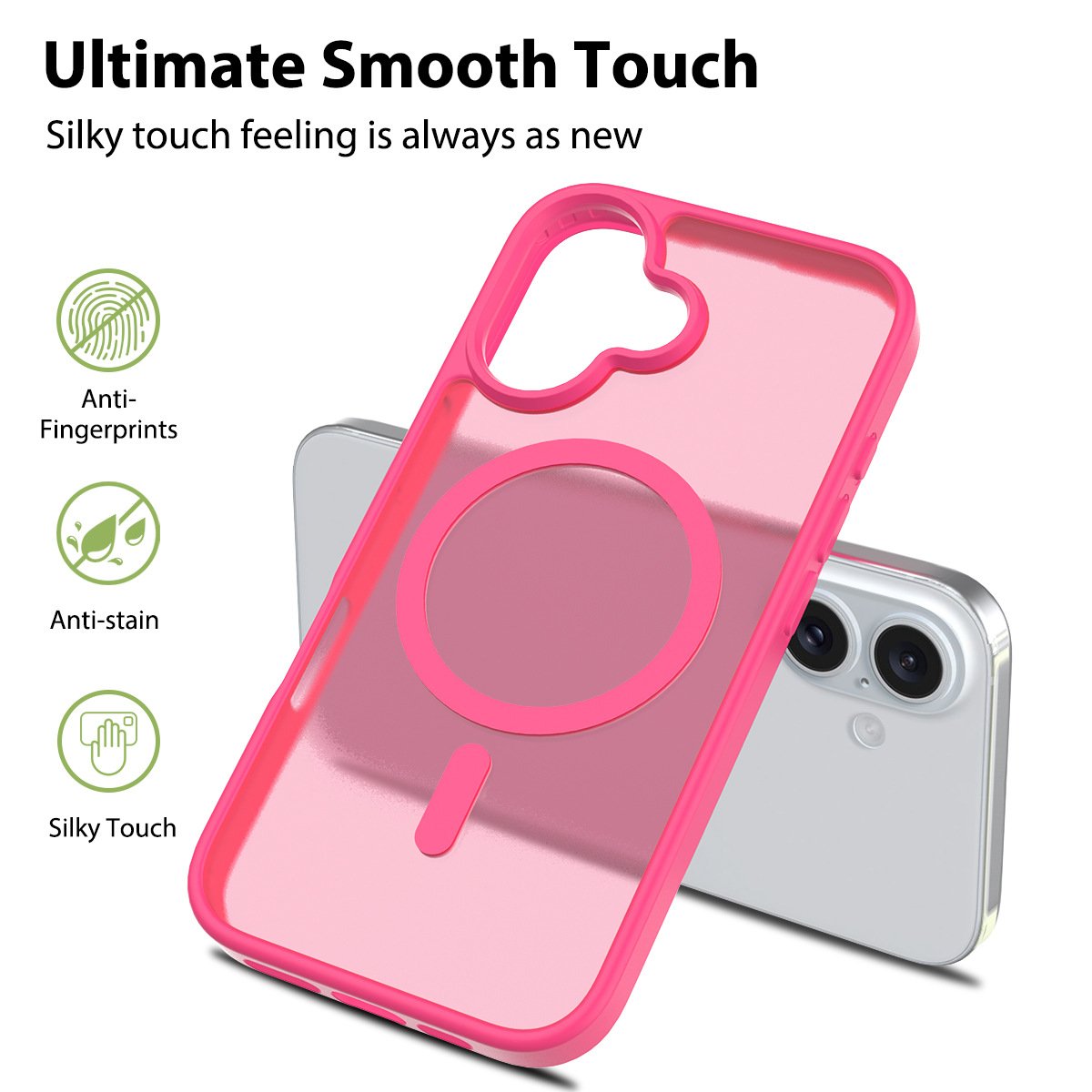 Magnetic case For IPhone 16 Clear Acrylic Non-Yellowing Shockproof Protective Slim Phone Case For Iphone 16promax