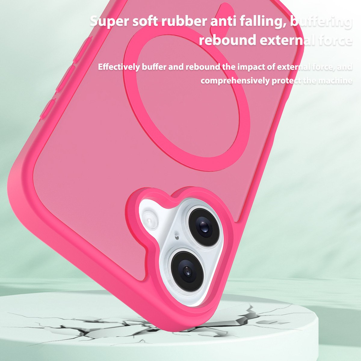 Magnetic case For IPhone 16 Clear Acrylic Non-Yellowing Shockproof Protective Slim Phone Case For Iphone 16promax