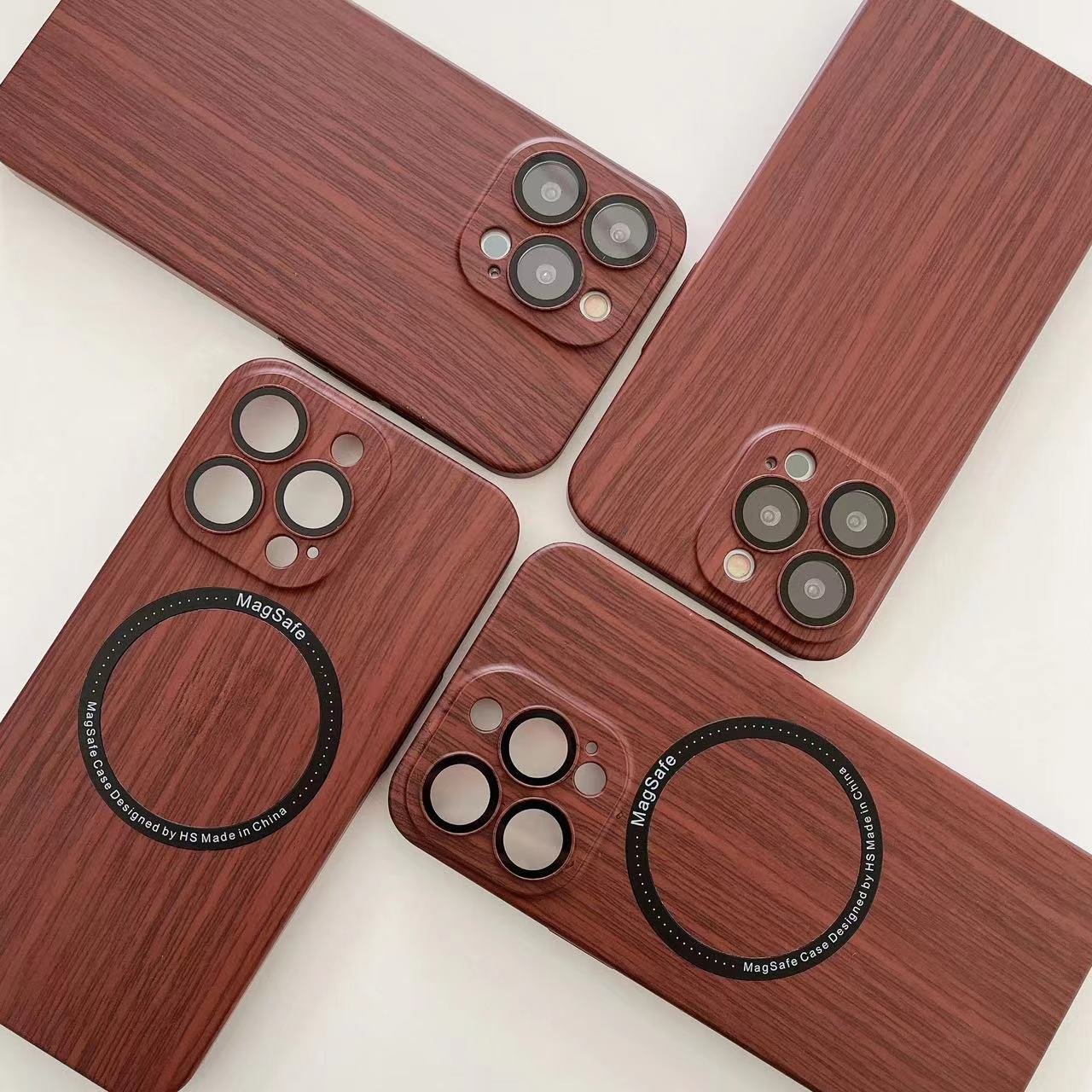 2023 New Walnut Magnetic Available logo Mobile Phone Case for iphone 13 12 14puls 11promax x xr xsmax