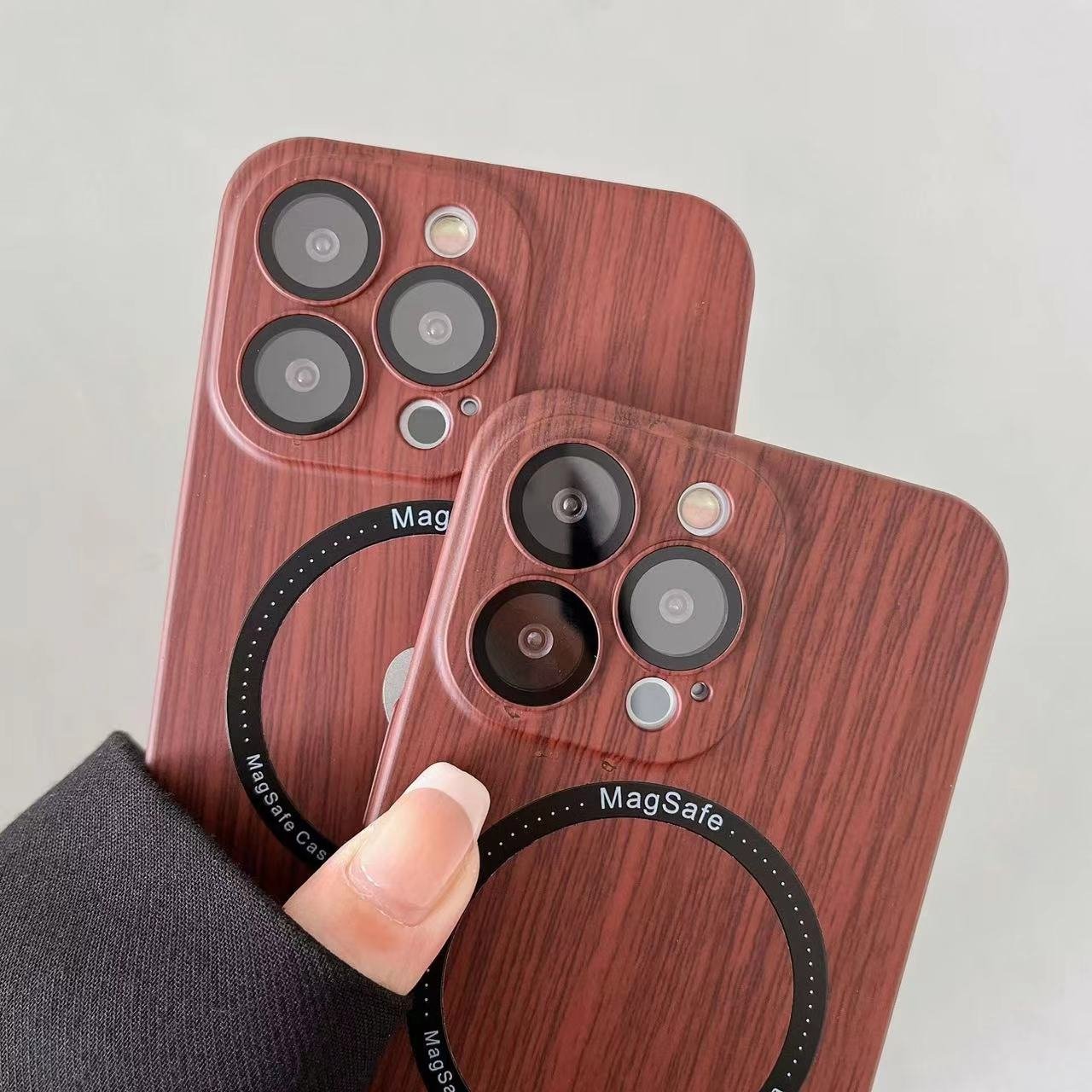 2023 New Walnut Magnetic Available logo Mobile Phone Case for iphone 13 12 14puls 11promax x xr xsmax
