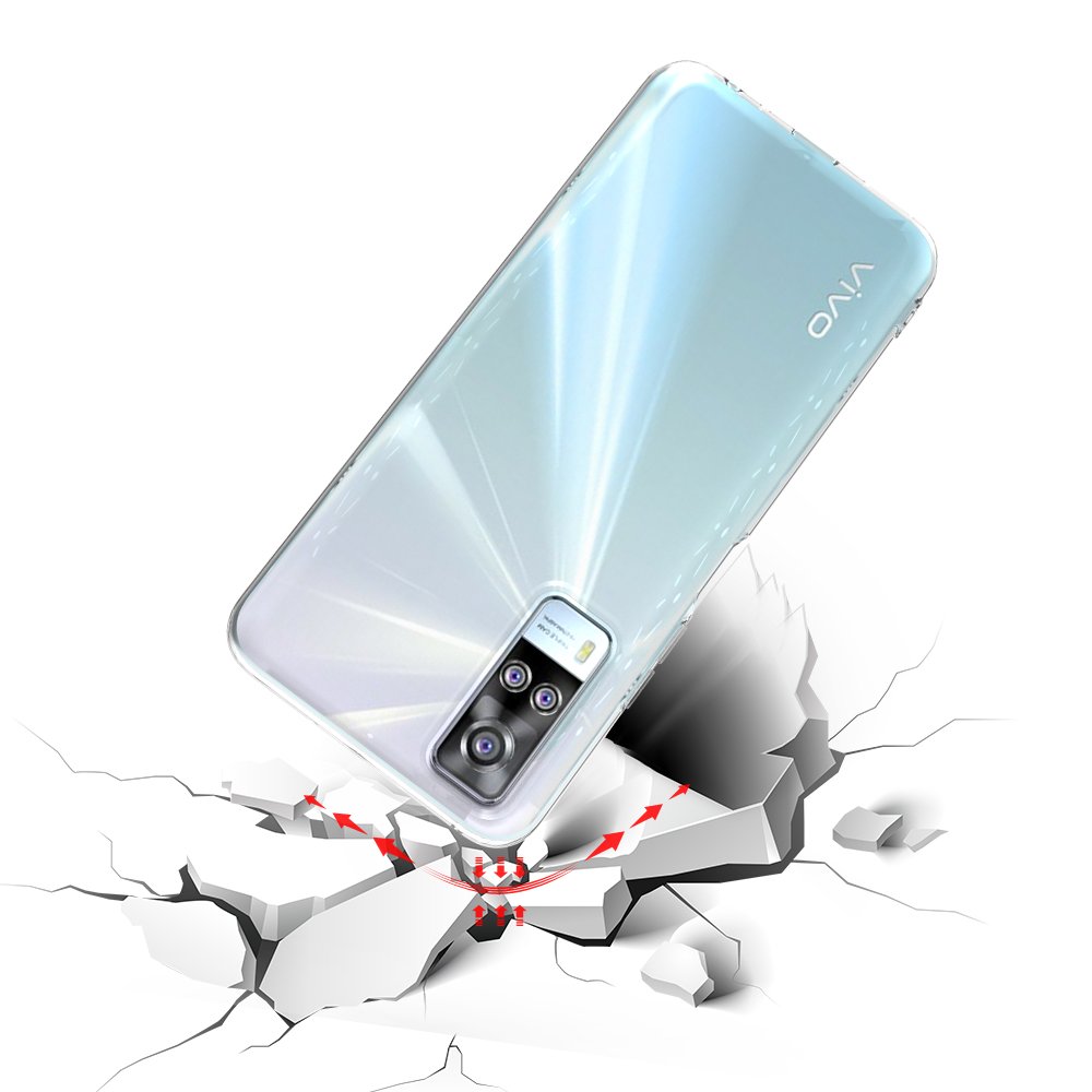 2021 Factory sells high transparent anti-falling 2.0MM thick TPU mobile phone case For vivo Y51