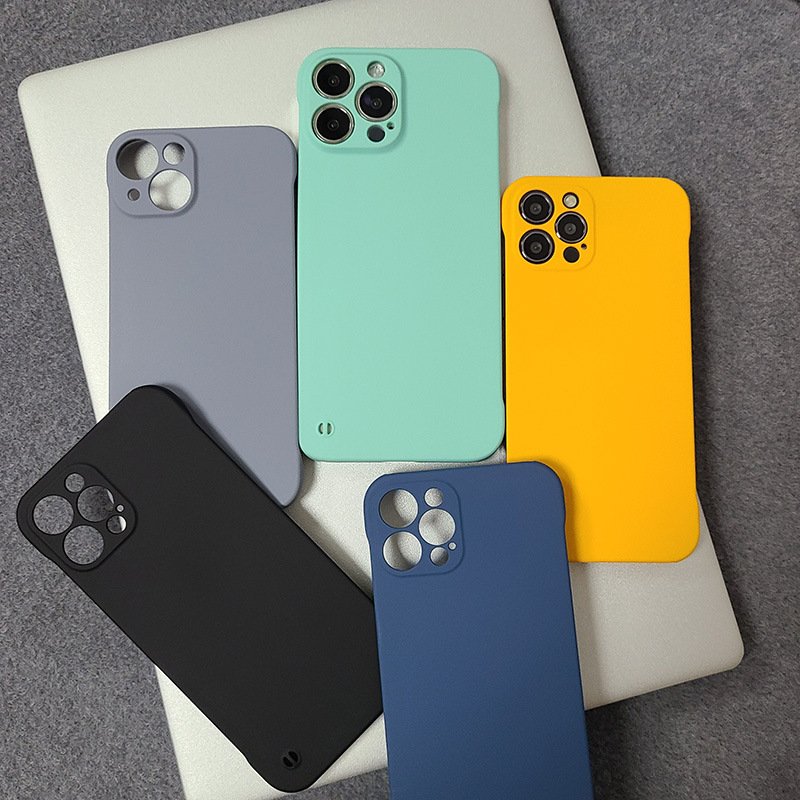 Slim Hard Pc Borderless Frosted Finish Phone Case Newest Colour Matte Phone Case for iPhone 12 14 15 16 Case Without Side Border