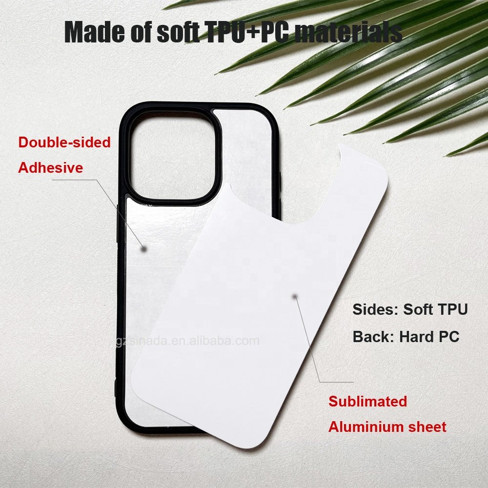 Wholesale 2d Tpu Aluminum Plate Sublimation Phone Case Blanks For IPhone 16 Pro Max
