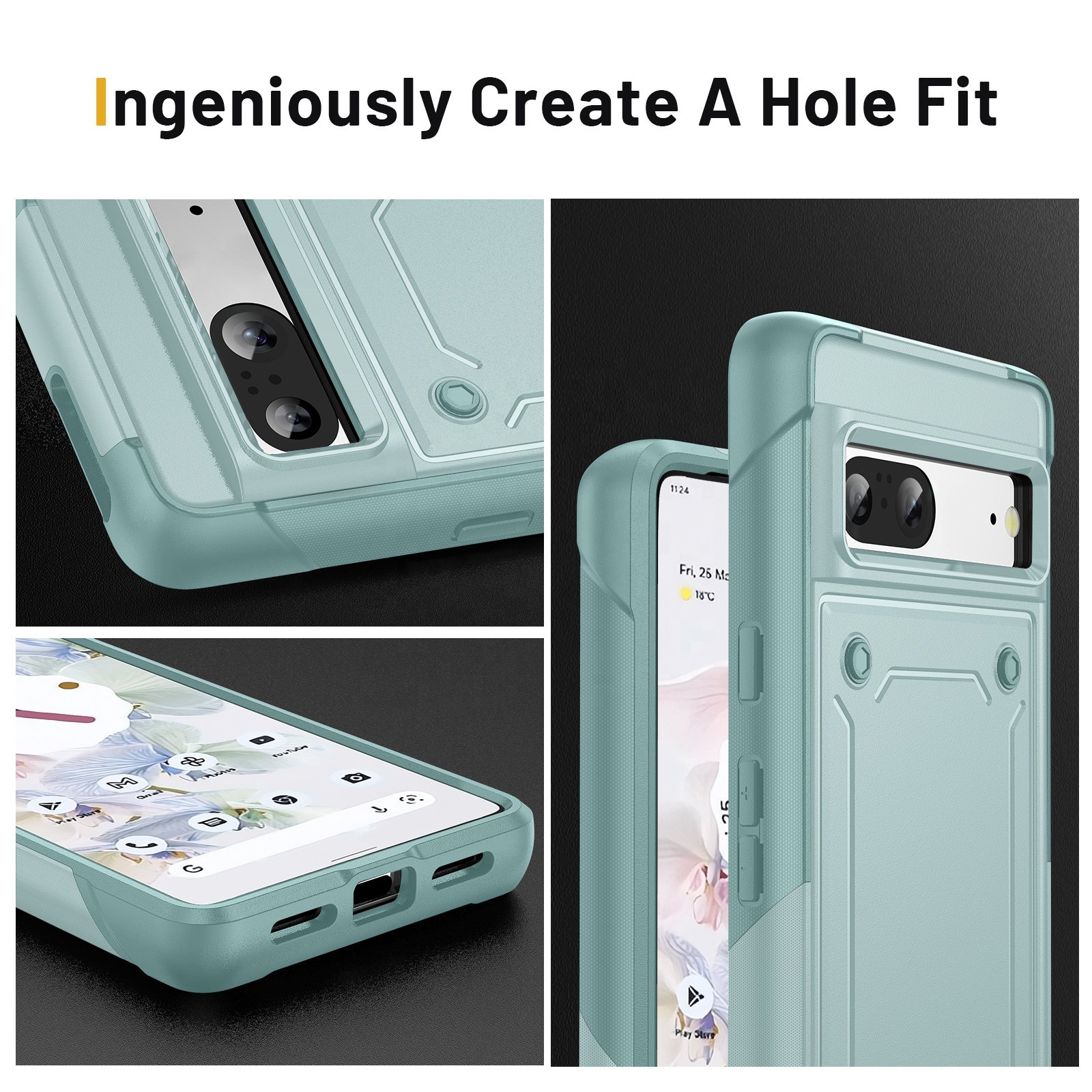 for Google Pixel 7/7 Pro Case Dual Layer Protective Heavy Duty Cell Phone Cover for Google Pixel 7A Pixel 8/8pro