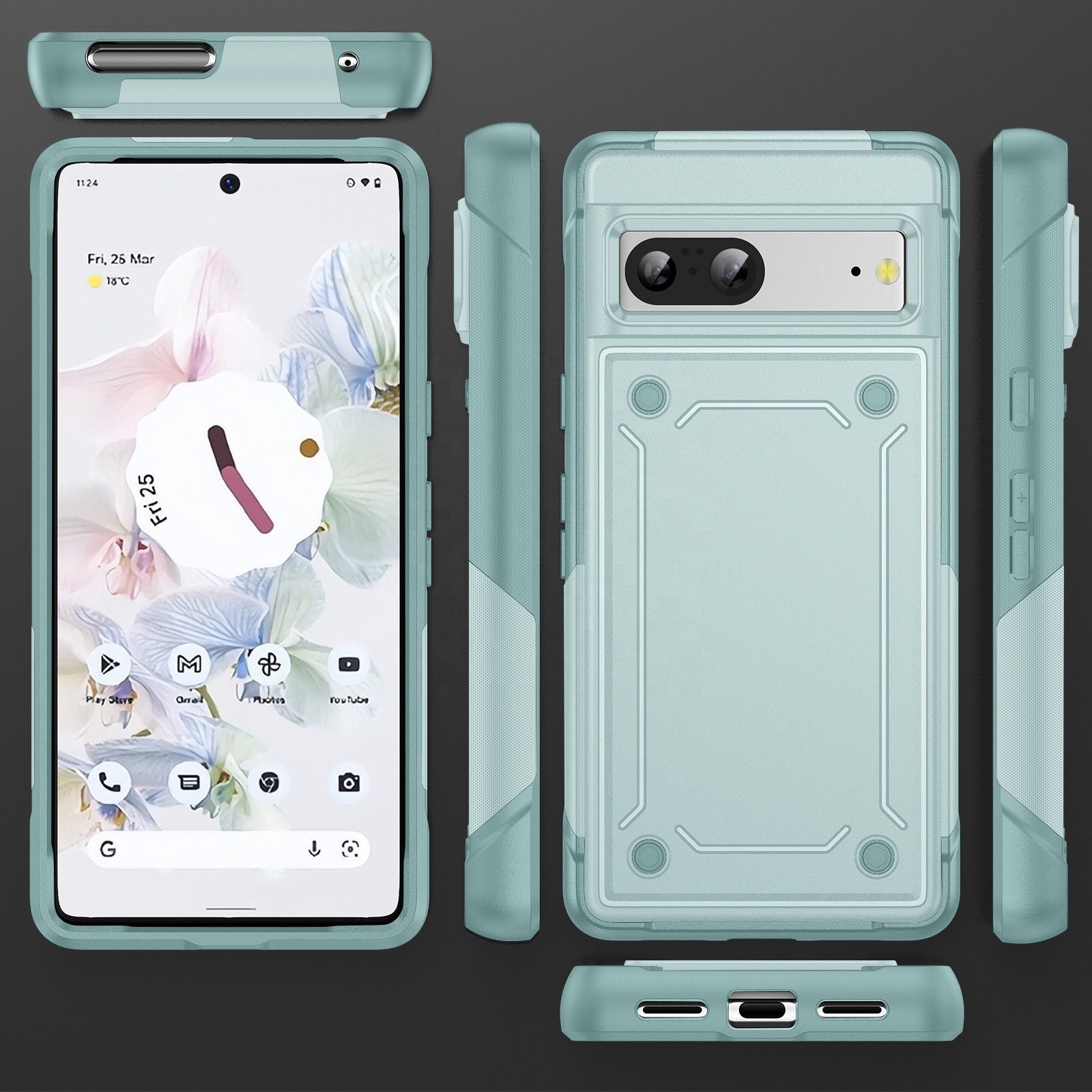 for Google Pixel 7/7 Pro Case Dual Layer Protective Heavy Duty Cell Phone Cover for Google Pixel 7A Pixel 8/8pro