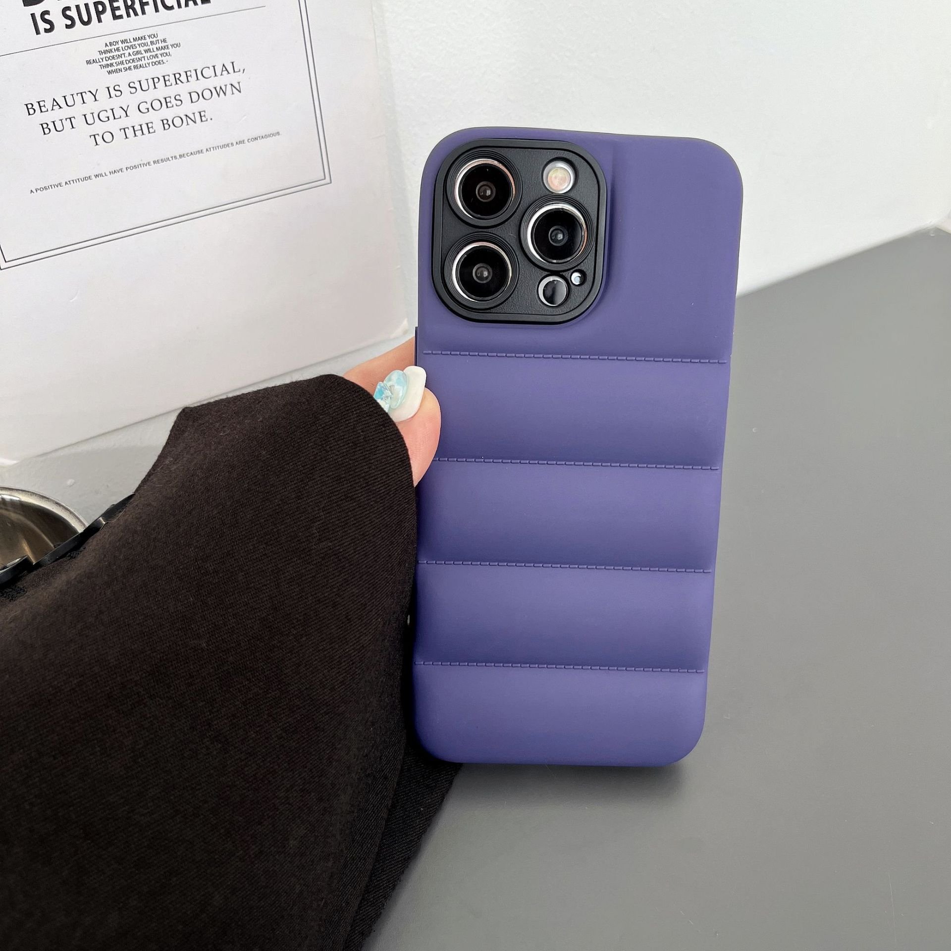 Luxury down jacket shockproof mobile phone case For iphone 16 15 14 Plus 13 12 11 pro max for women girls man