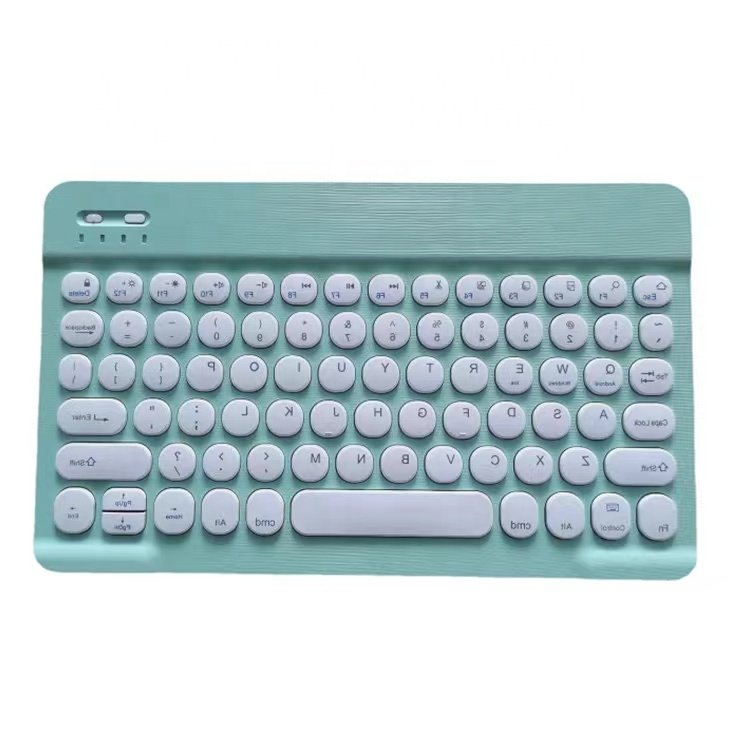 2024 new 10 inch universal portable mobile phone tablet wireless bts keyboard round keys