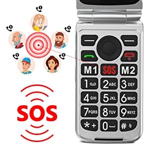 Wholesales in Stock 4G Flip Phone 2.8 ''+1.77'' Screen LTE Feature Phone with Big Button Long time Standby Cell Phone