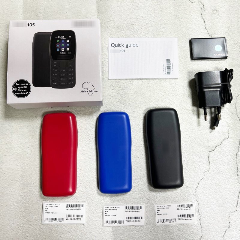 105 2022 2G GSM Feature Phone Non-intelligent Dual SIM Card Bar Keypad Students Seniors Phone