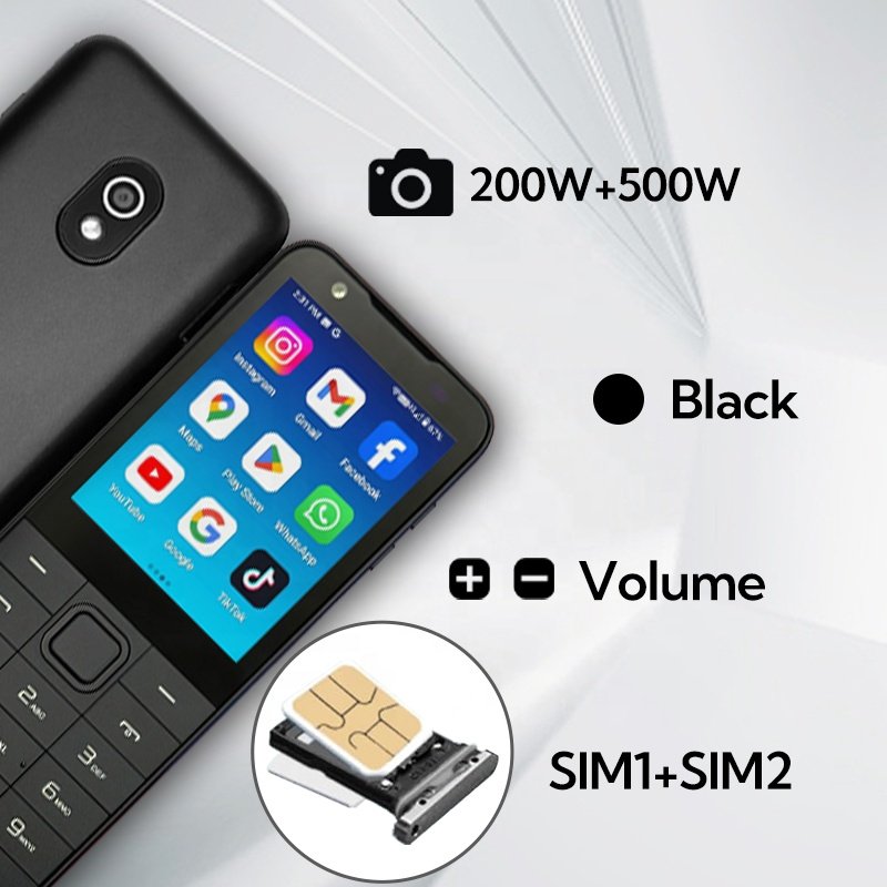 usa bands 2.8 inch 4g android keypad phone 3GB+32GB memory smart button feature bar mobile phones smartphone