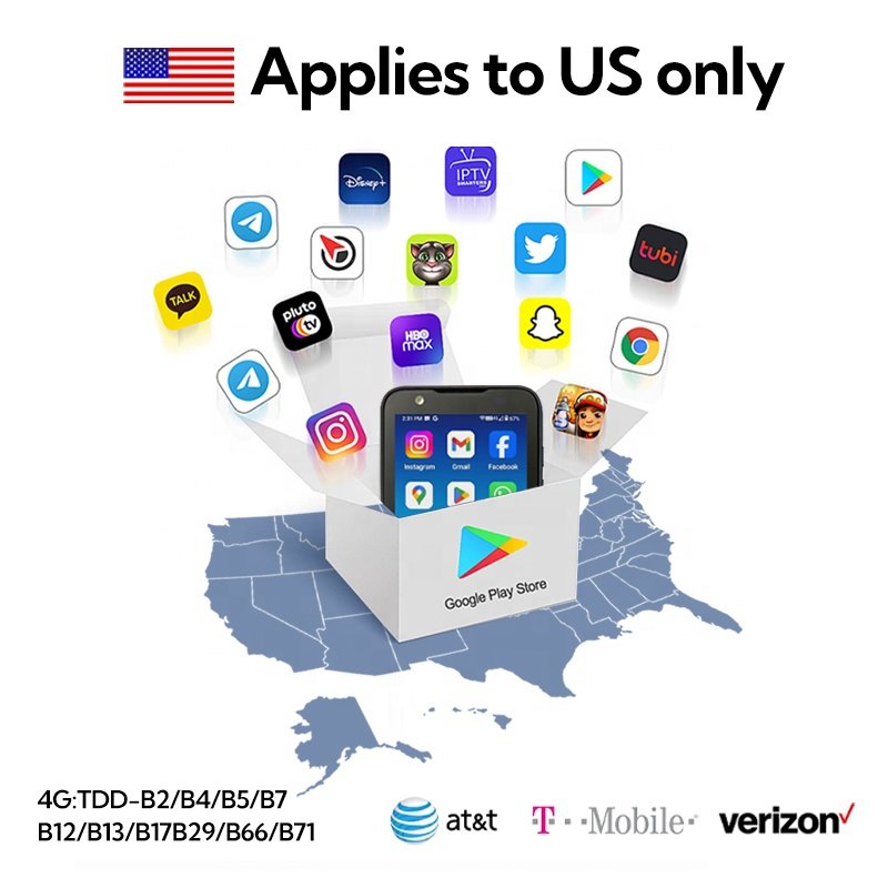 usa bands 2.8 inch 4g android keypad phone 3GB+32GB memory smart button feature bar mobile phones smartphone