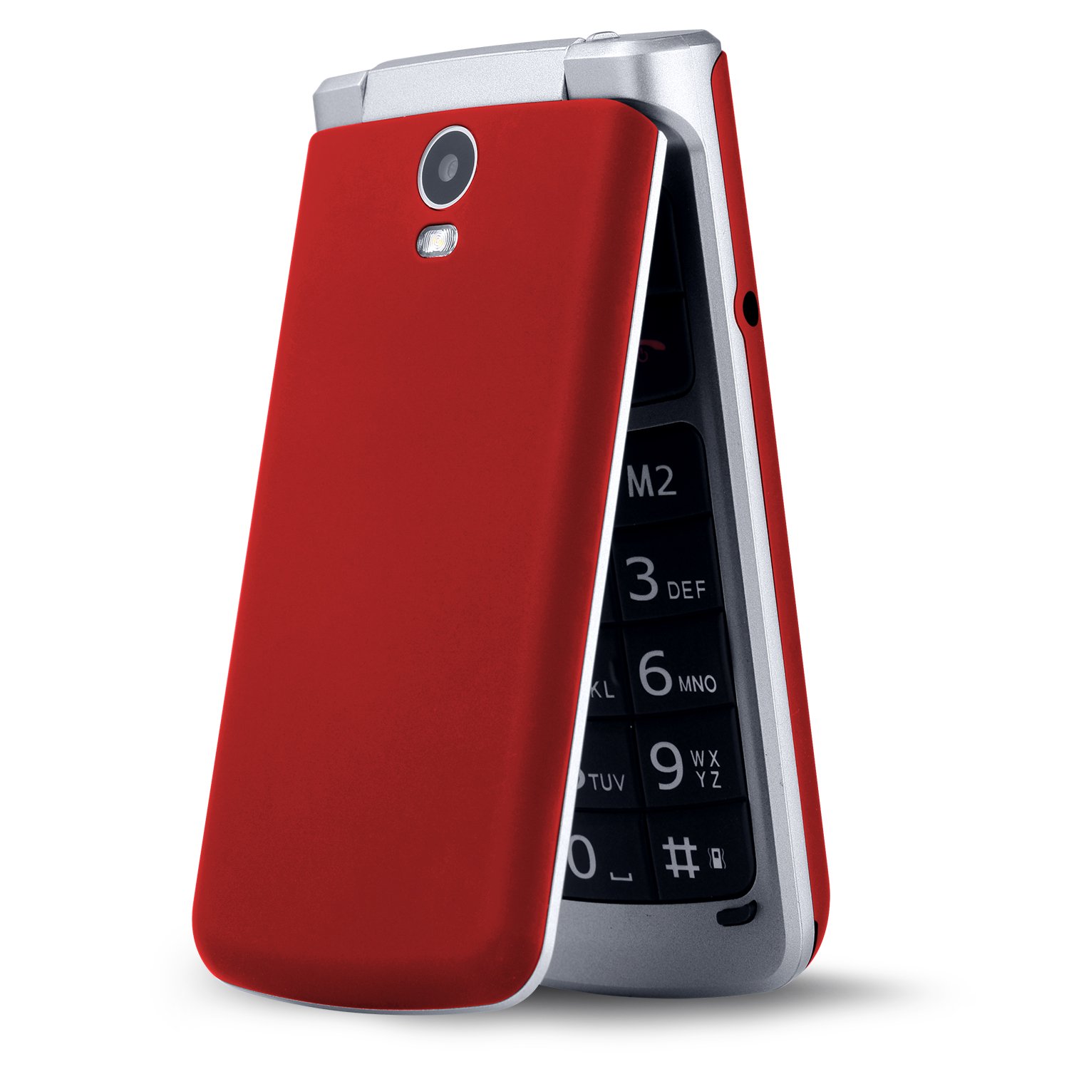 Red GSM dual sim dual folding mobile phones old man keypad senior flip phone with competitive price