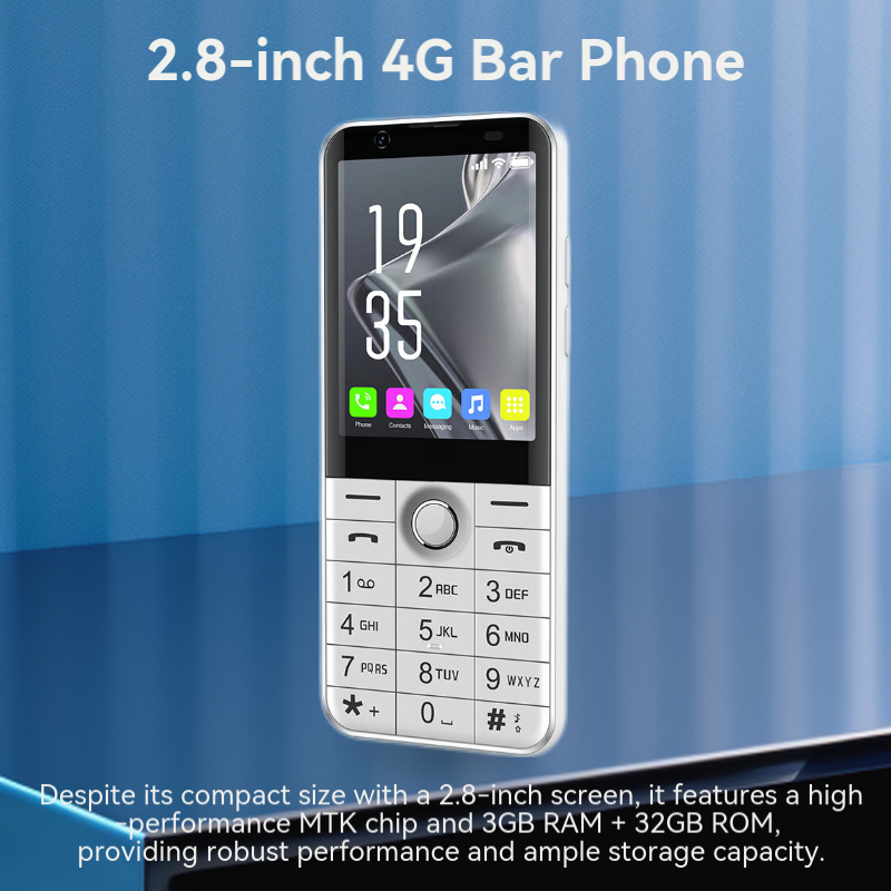 New Original Dual SIM Wifi Multilingual 2.8 Inch FM Radio Rugged Android 4G Feature Mobile Phone