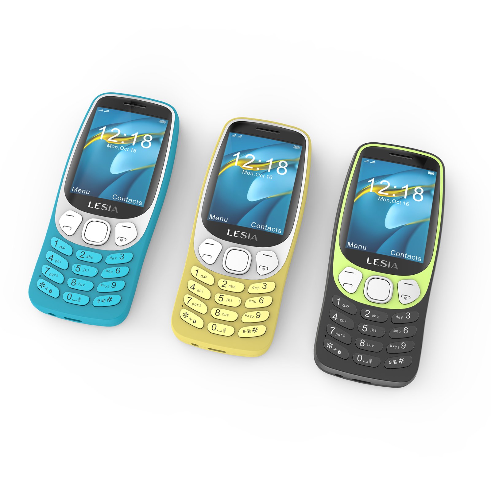 LESIA 2.4 Inch Feature Phone Display Low Price Slim Keypad three SIM GSM Button Mobile Phone keypad long standby time