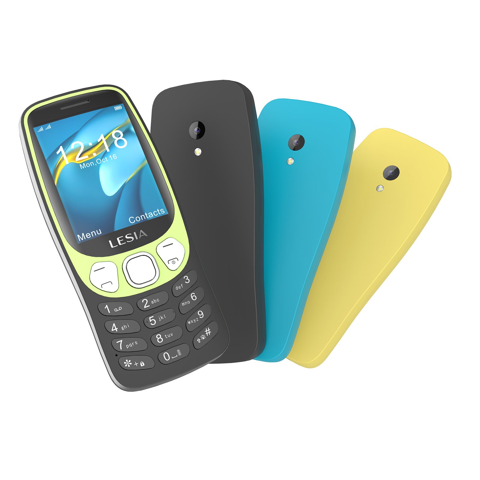 LESIA 2.4 Inch Feature Phone Display Low Price Slim Keypad three SIM GSM Button Mobile Phone keypad long standby time