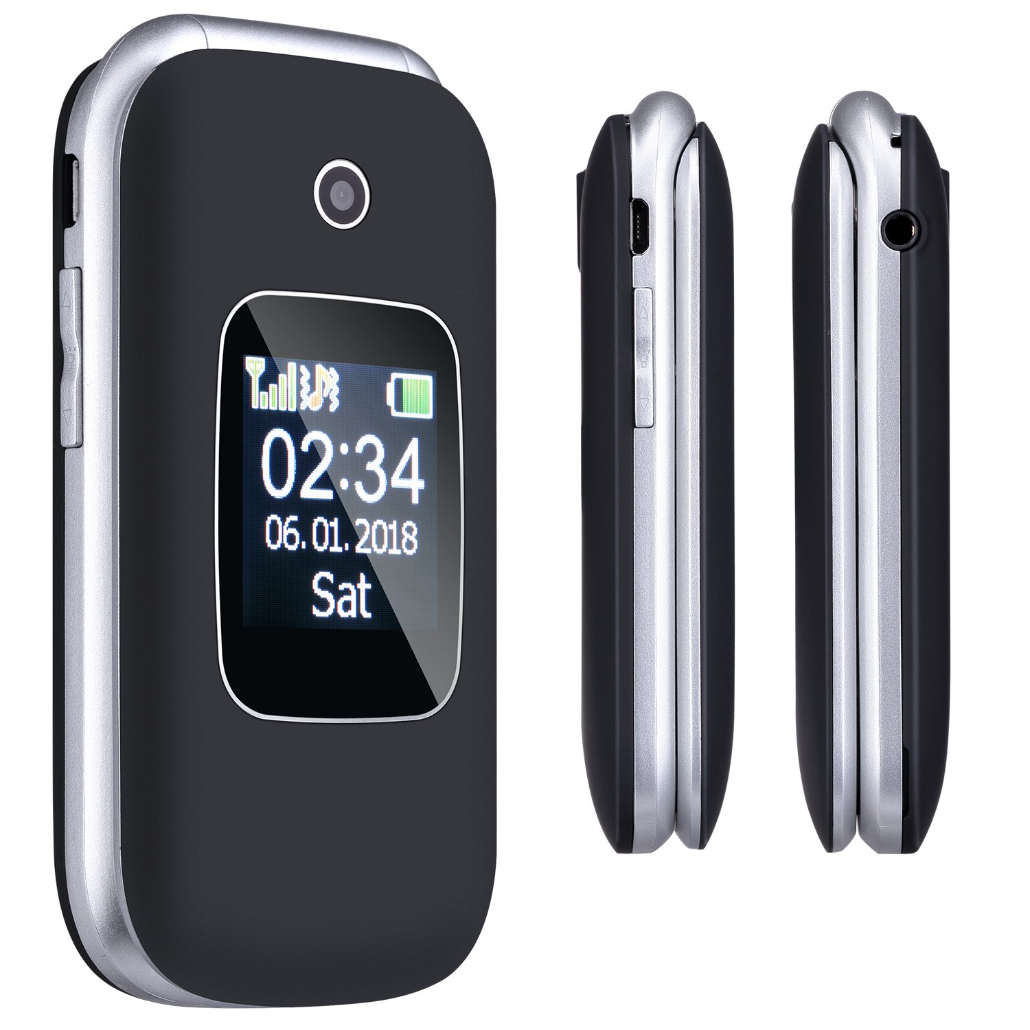 Melefon product GSM dual screen folding mobile phones old man keypad senior flip phone with competitive price