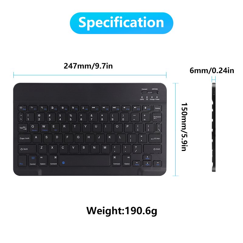Blue tooth Keyboard 10th Generation Touch Wireless Tablet 2024 Magnetic suspension Keyboard for tablet Pad