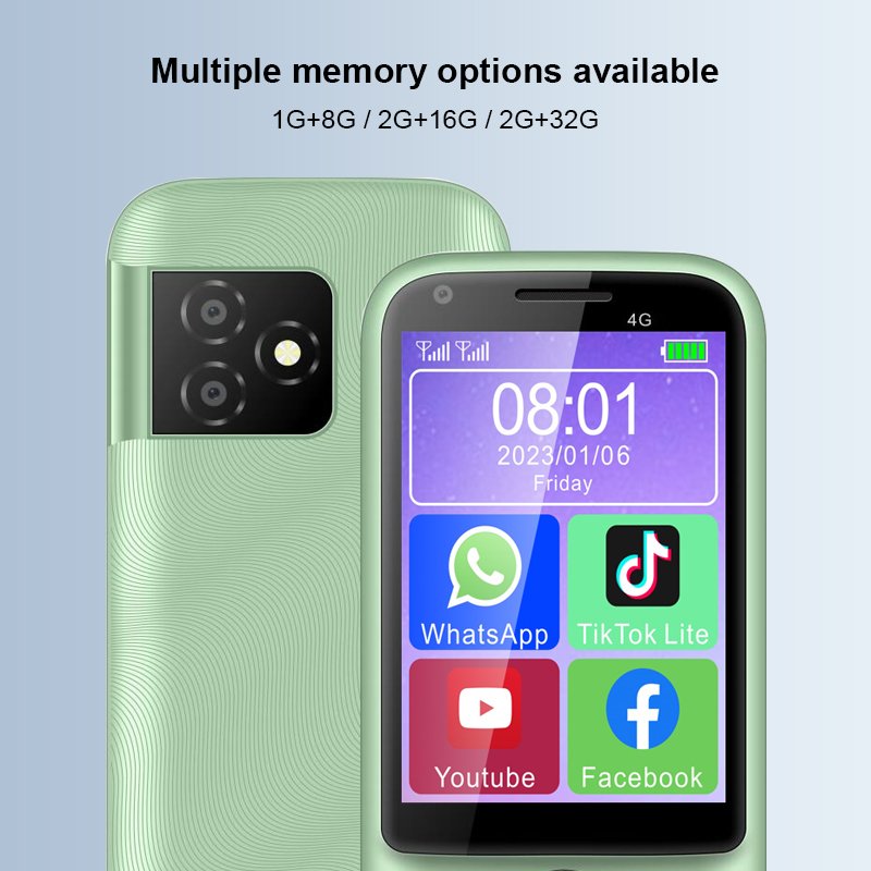 Wholesale 3.5'' Touch Screen 4G Elder Big Battery Big Button Cellphone Feature Keypad Android Feature Cell Phones With Sos