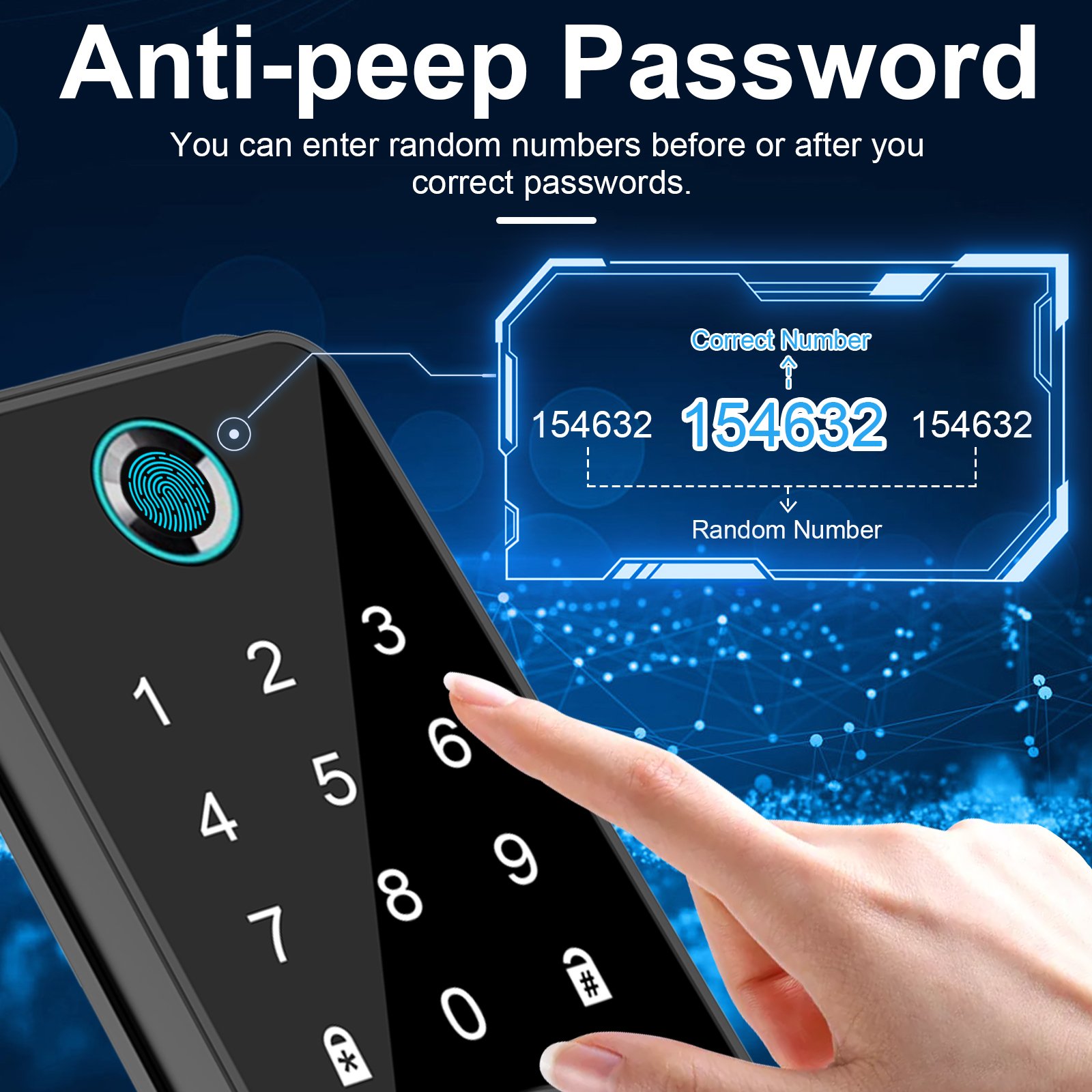 Hot Selling Smart Deadbolt Fingerprint Door 5-in-1 Keyless Entry Door Lock Digital Keypad Deadbolt Electronic Smart Door