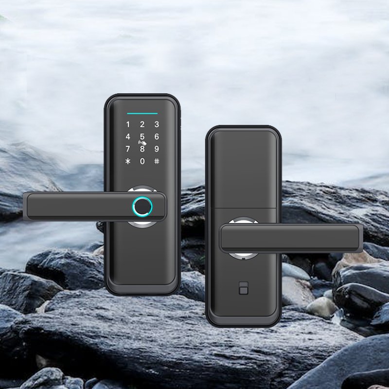 EBKN Smart front door lock electronic keypad deadbolt lock keyless entry door lock with handle